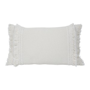  Poszewka na poduszkę Amerida biała 50 cm x 30 cm bawełniana
