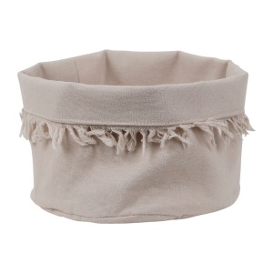 Koszyk na pieczywo Nalia 18 cm x 15 cm bawełniany beżowy