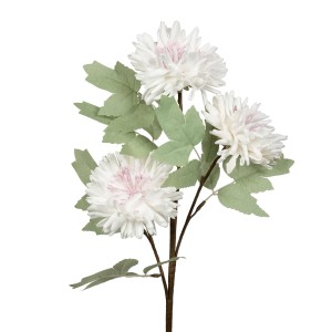 Dekoracyjna biała chryzantema h 80 cm