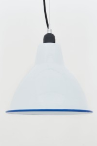 Sufitowa lampa emaliowana biała