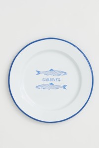 Talerz emaliowany Sardines Blanco średnica 20,5 cm