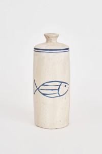 Duży ceramiczny wazon z marynistycznym akcentem 16 cm x 40 cm