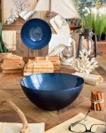 Szklana misa Deep blue średnica 28 cm 